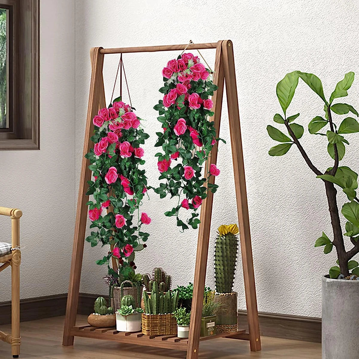 Artificial Silk Rose Vine Wall Hanging – Wedding & Home Décor Artificial Flower Vine Babs