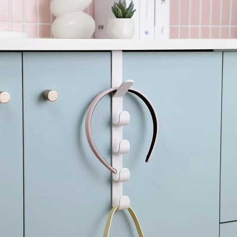 No-Drill Over-Door Hook Rack for Clothes, Bags & Hats Over-Door Hook Rack Babs