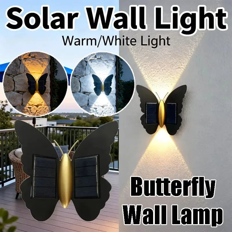 Outdoor Solar Butterfly Wall Lamp – Balcony & Courtyard Light Solar Outdoor Wall Lamp Babs