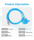 Pet Bathing Brush & Massage Shower Head – Adjustable Flow Pet Grooming Shower Babs Blue