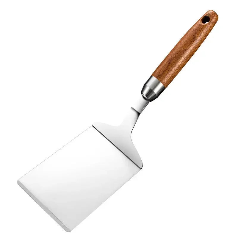 Stainless Steel Square Spatula – Wood Handle BBQ & Kitchen Cooking Spatula Babs