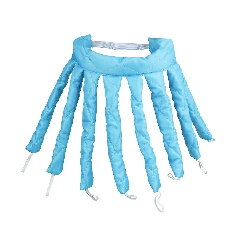 Octopus No-Heat Hair Curler – Soft Foam Overnight Curls No-Heat Hair Curler Babs Blue