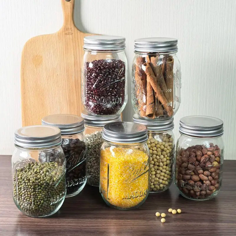 Glass Sealed Jar for Honey, Jam, Oats & Food Storage Glass Storage Jar Babs