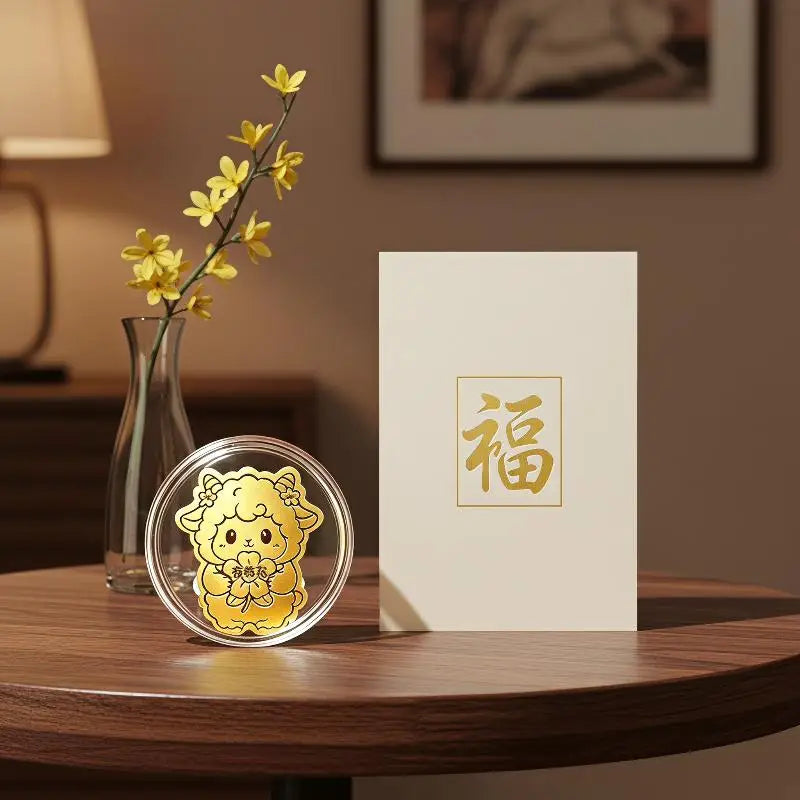 2027 Year of Goat Gold Foil Phone Sticker – Lucky Decal Phone Sticker Decal Babs