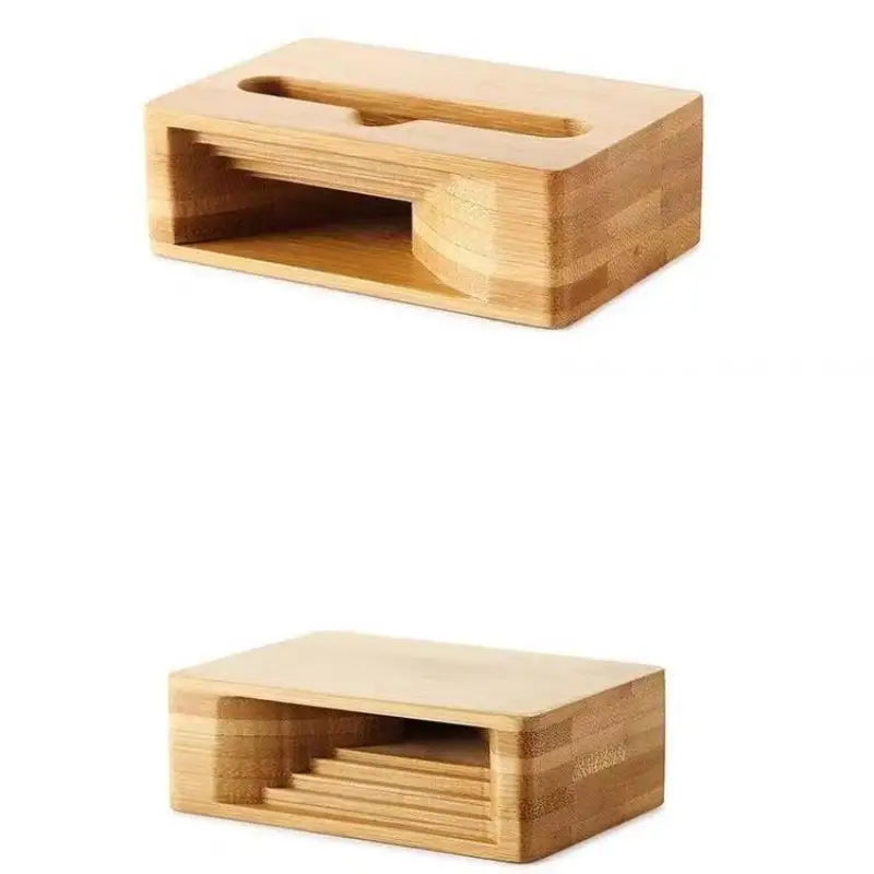 Bamboo Phone Stand with Passive Sound Amplifier | No Power Bamboo Phone Stand Babs