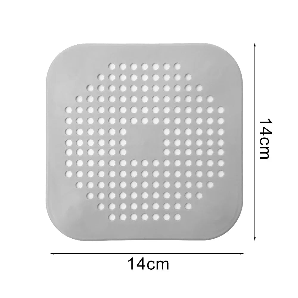 Silicone Shower Drain Hair Catcher & Sink Strainer Plug Drain Hair Catcher Babs GRAY 1PC