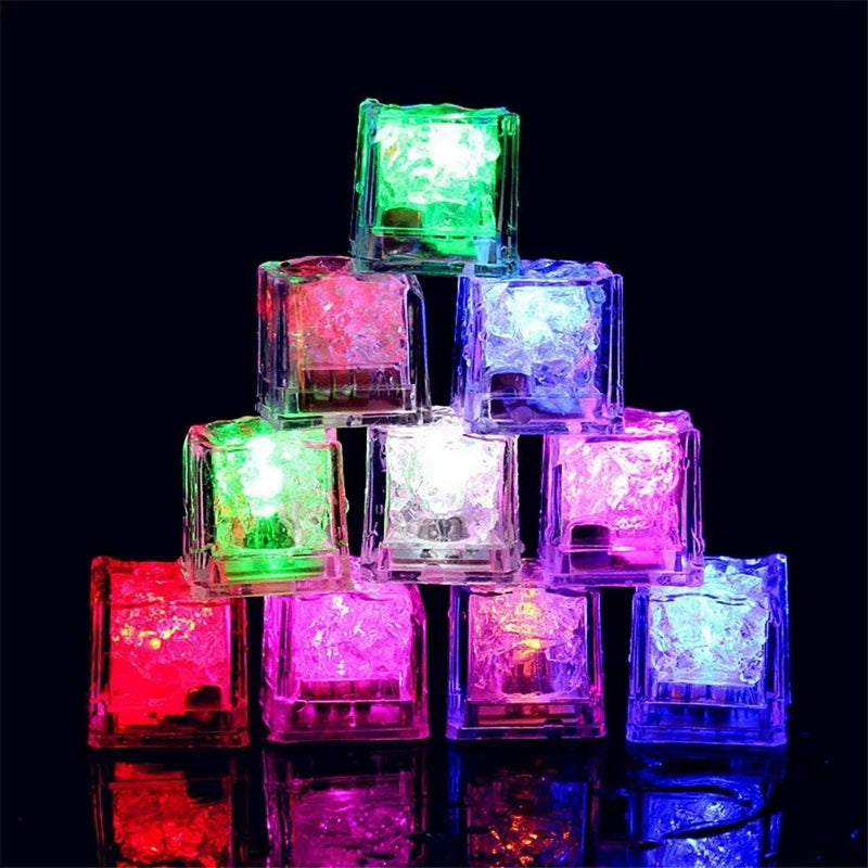LED Glowing Ice Cubes Multicolor Flashing – Party & Bar Decor LED Party Decoration Babs