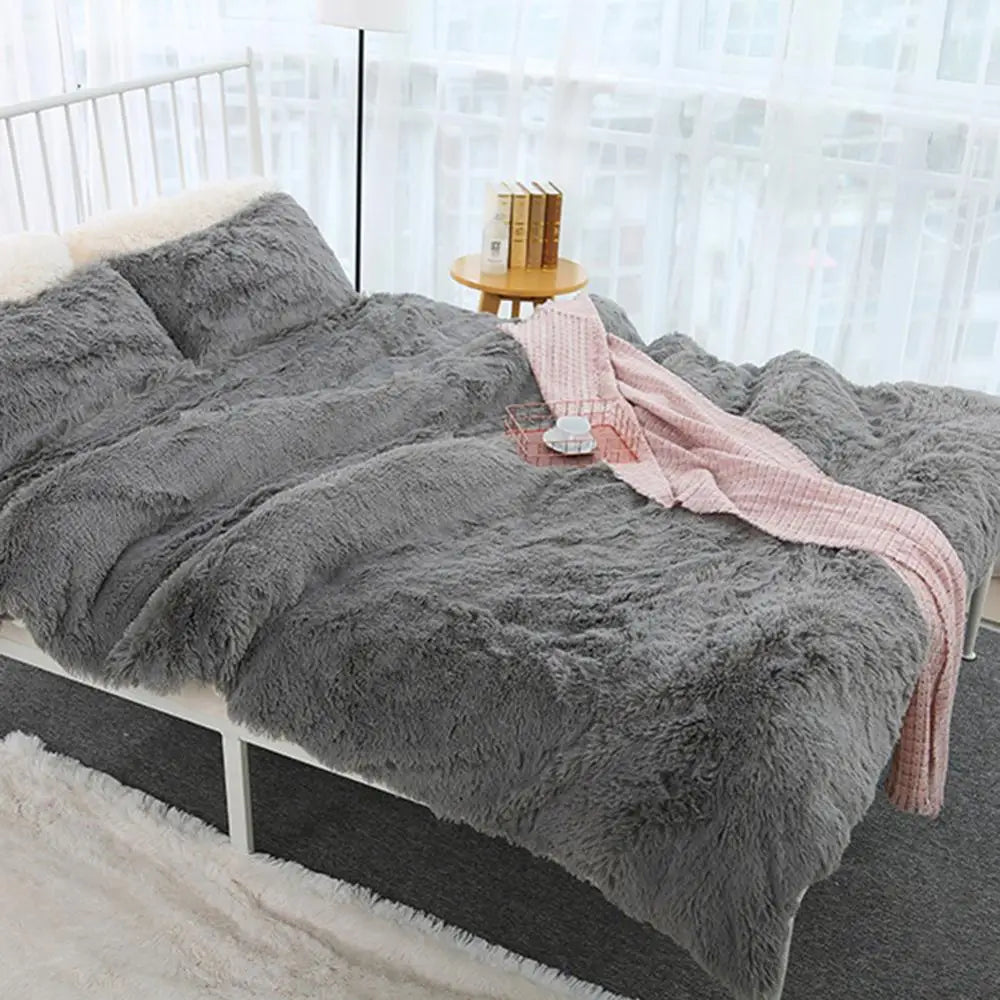 Soft Fluffy Plush Throw Blanket 80x120cm | Warm Shaggy Bedspread Plush Throw Blanket Babs