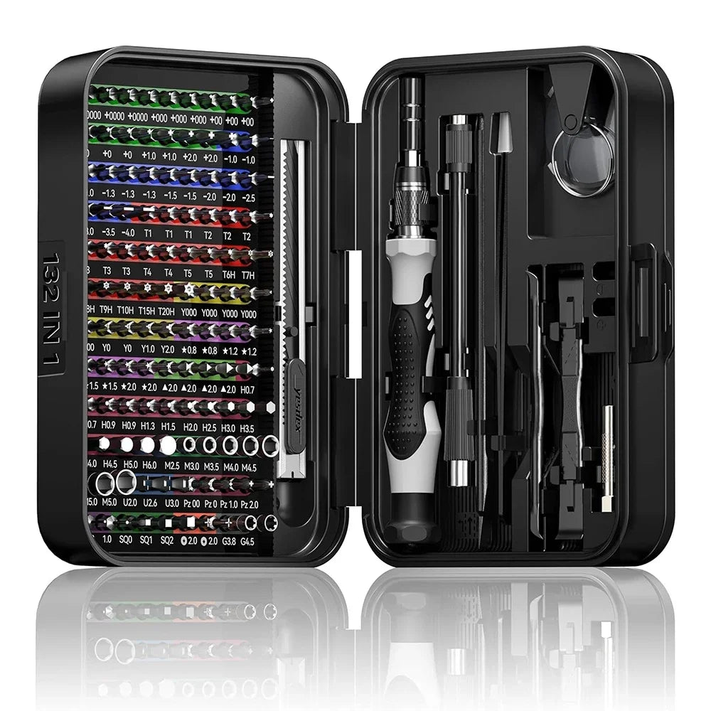 132-in-1 Precision Screwdriver Set | 108 Magnetic Bits & Case Precision Screwdriver Set Babs