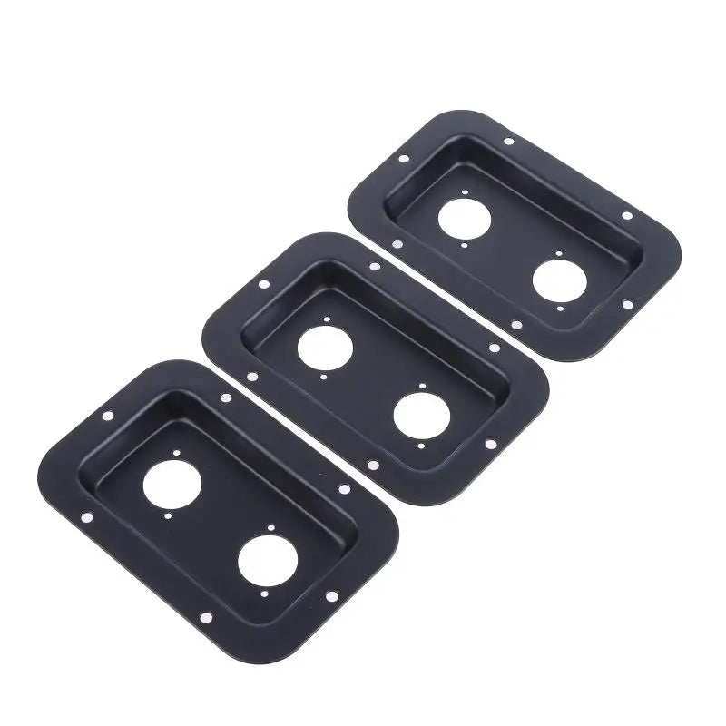 Recessed XLR Speaker Jack Plate Black Steel – 1 or 3 Pack Speaker Jack Plate Babs 3pcs