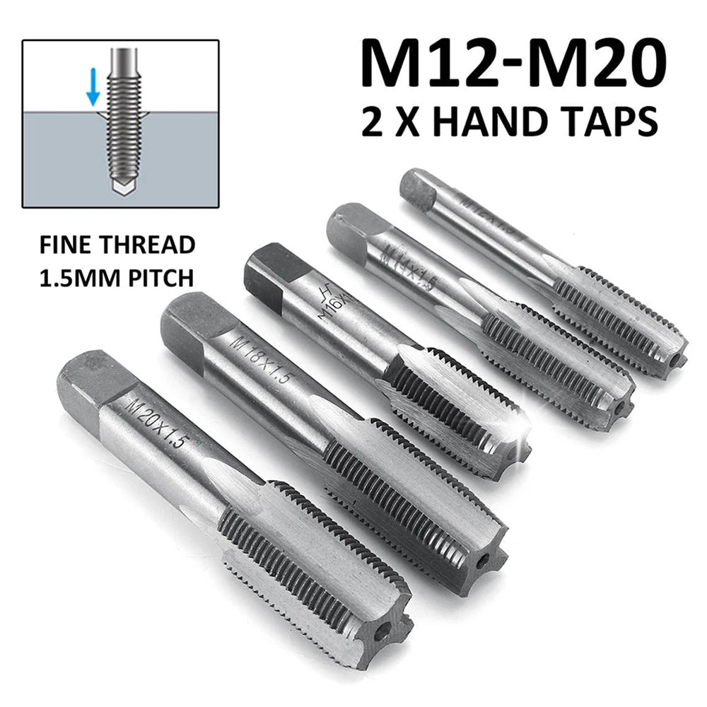 Metric Hand Tap Set – Right Hand Fine Thread for Steel & Metal Thread Hand Tap Set Babs