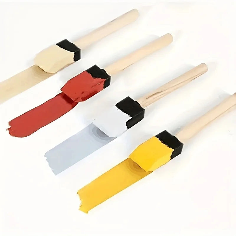 Wooden Handle Foam Sponge Brush for Painting & DIY Crafts Foam Paint Brush Babs