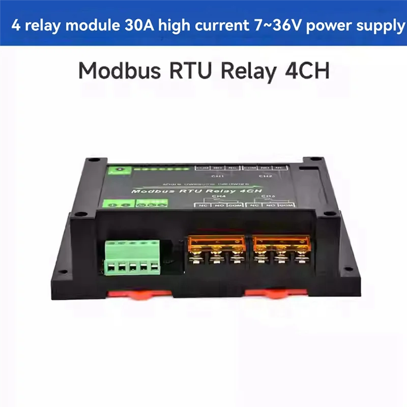 DIN Rail 4-Channel RS485 Relay Module – Modbus RTU Protocol Industrial Relay Module Babs