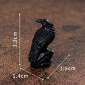Gothic Crow Resin Figurine | Black Raven Skeleton Halloween Decor Resin Decorative Figurine Babs No.2