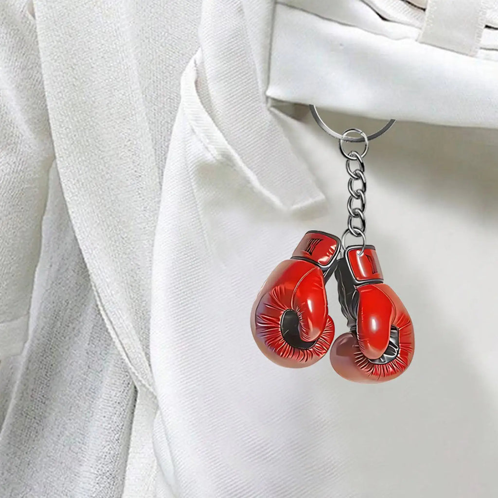 Boxing Glove Keychain – Acrylic Bag Charm for Women & Men Acrylic Keychain Babs