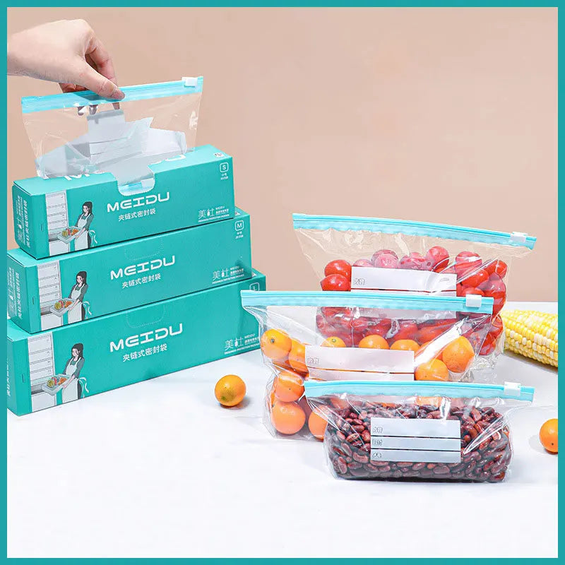 Resealable Zip Storage Bags Variety Pack – 50 Bags, 3 Sizes Food Storage Bags Babs