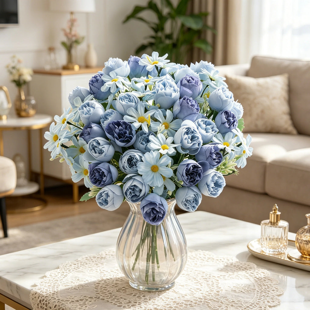 Silk Artificial Rose Bouquet – Wedding & Home Décor Flowers Artificial Flower Bouquet Babs