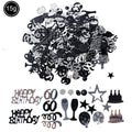 Rose Gold Birthday Confetti Foil Stars & Sequins Table Decor Party Confetti Decor Babs 60th black sliver