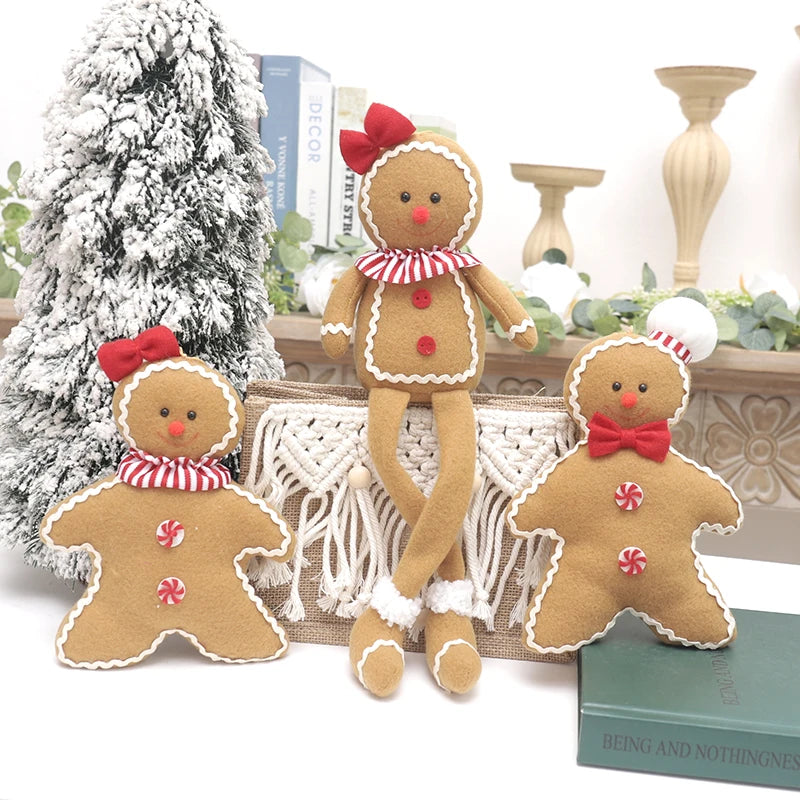 Gingerbread Man Plush Doll – Christmas Tree Hanging Ornament Christmas Plush Ornament Babs