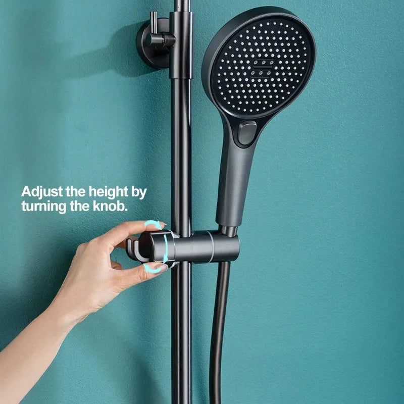 Adjustable ABS Shower Head Holder for Slide Bar | Rotating Bracket Shower Head Bracket Babs