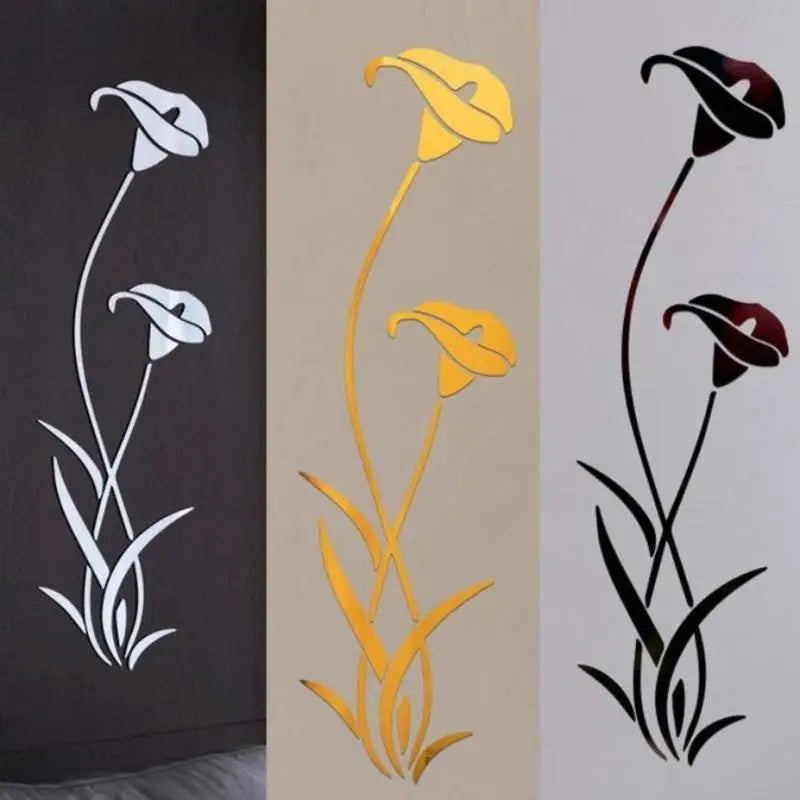 3D Flower Acrylic Mirror Wall Sticker – DIY Home Decor Decal Acrylic Wall Sticker Babs