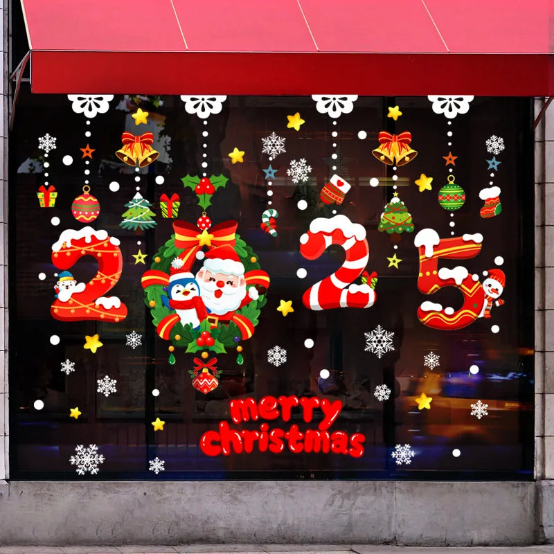 113 Christmas Snowflake Static Window Clings | Holiday Decor Holiday Window Clings Babs E 2seets