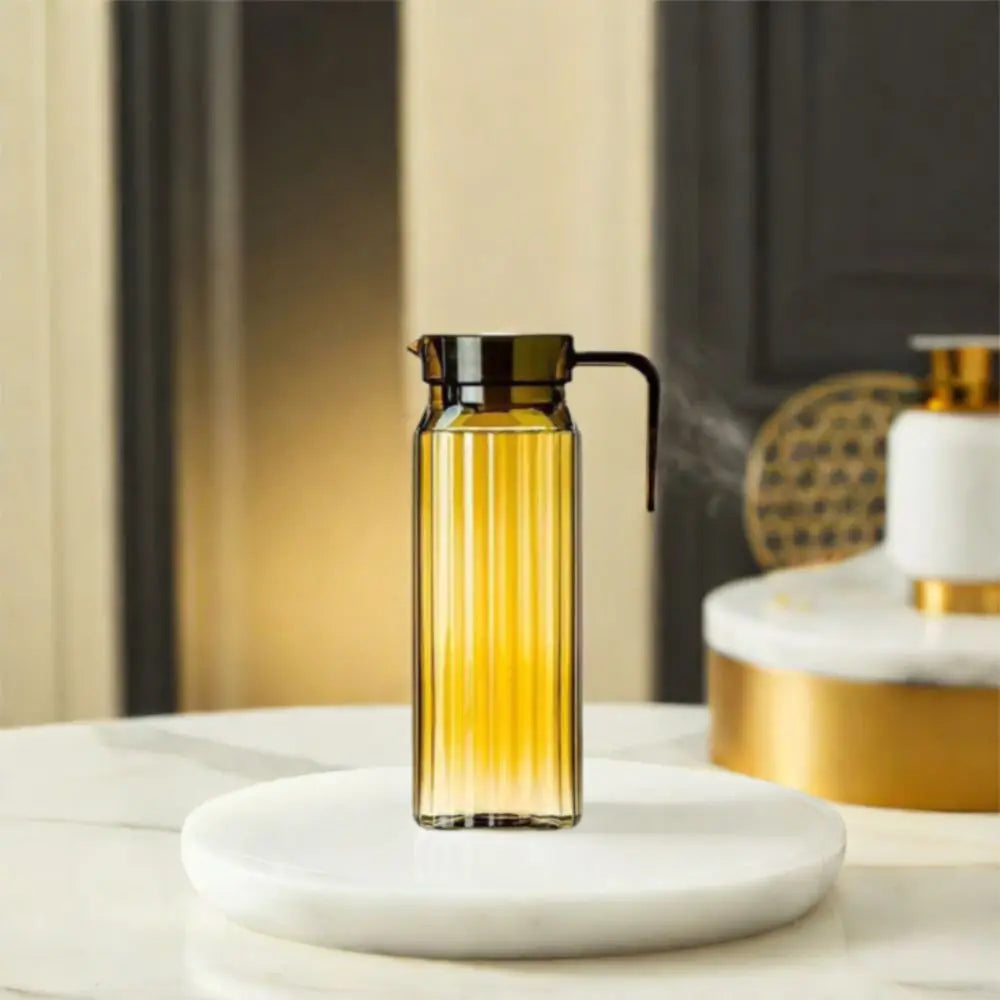1100ml Striped Cold Water Pitcher – BPA-Free, Anti-Dust Lid Cold Water Pitcher Babs