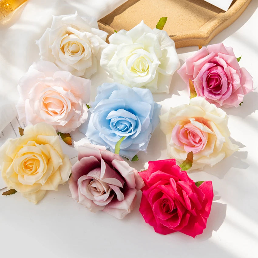 10cm Silk Rose Artificial Flowers – Wedding & Home Décor (10pcs) Artificial Silk Flowers Babs