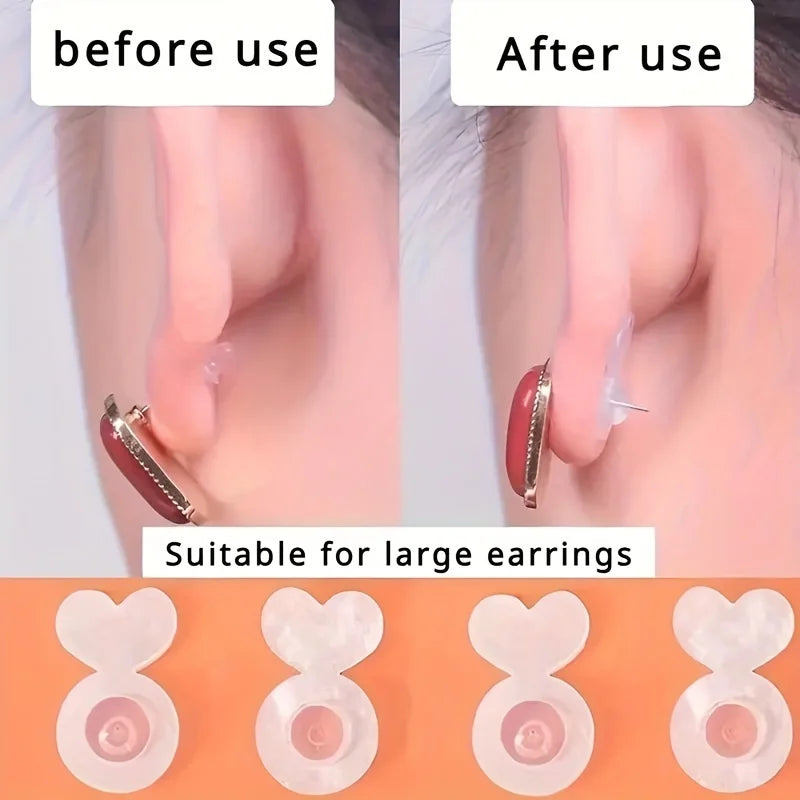 8-Pack Silicone Ear Lifters – Invisible Support for Earrings Earring Accessories Babs