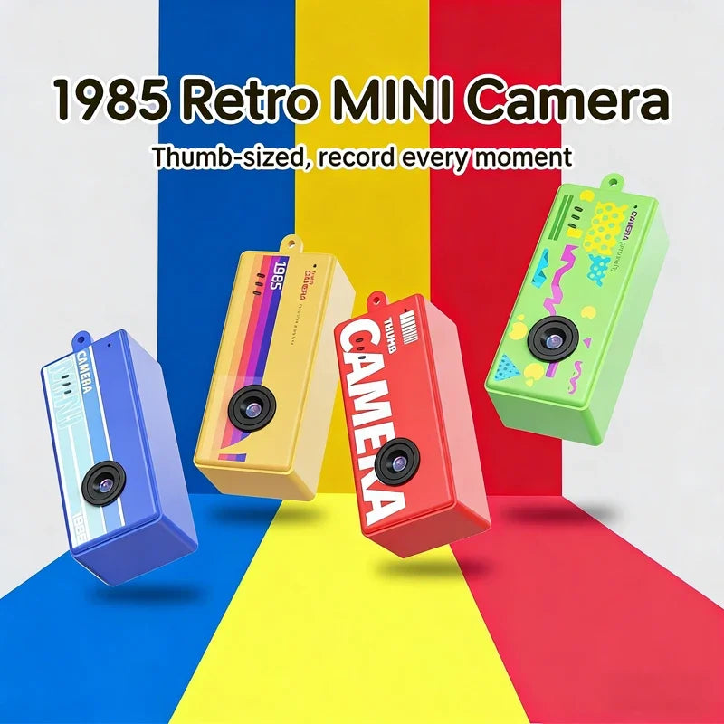 1080P Retro Thumb Keychain Mini Camera with Flash & MicroSD Mini Keychain Camera Babs