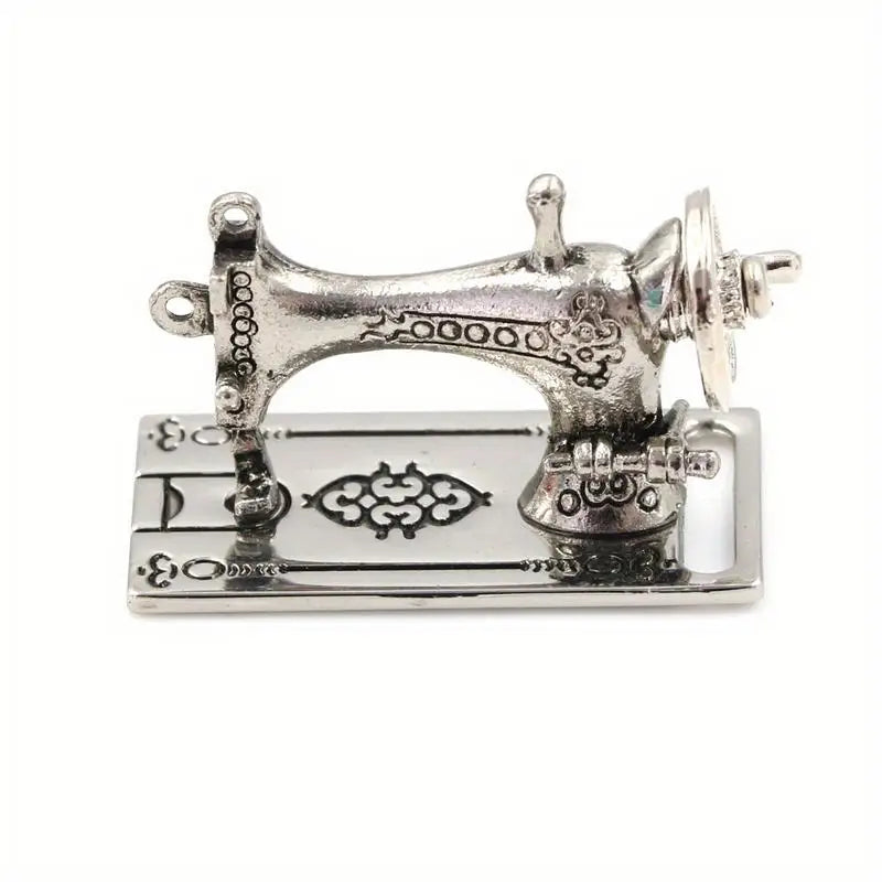 Miniature Metal Sewing Machine 1:12 Dollhouse Scale Decor Dollhouse Miniature Babs Silvery