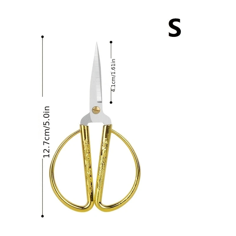 Retro Stainless Steel Sewing Scissors – Embroidery & Fabric Sewing Scissors Babs Golden S