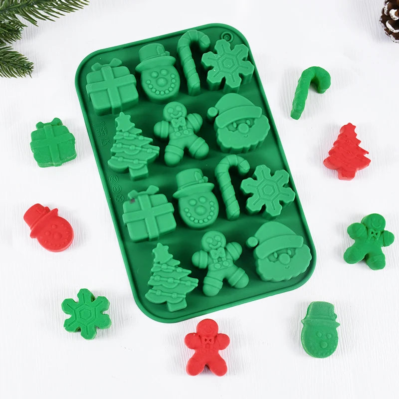 Christmas Silicone Molds – Gingerbread, Snowflake & Xmas Tree Silicone Baking Molds Babs