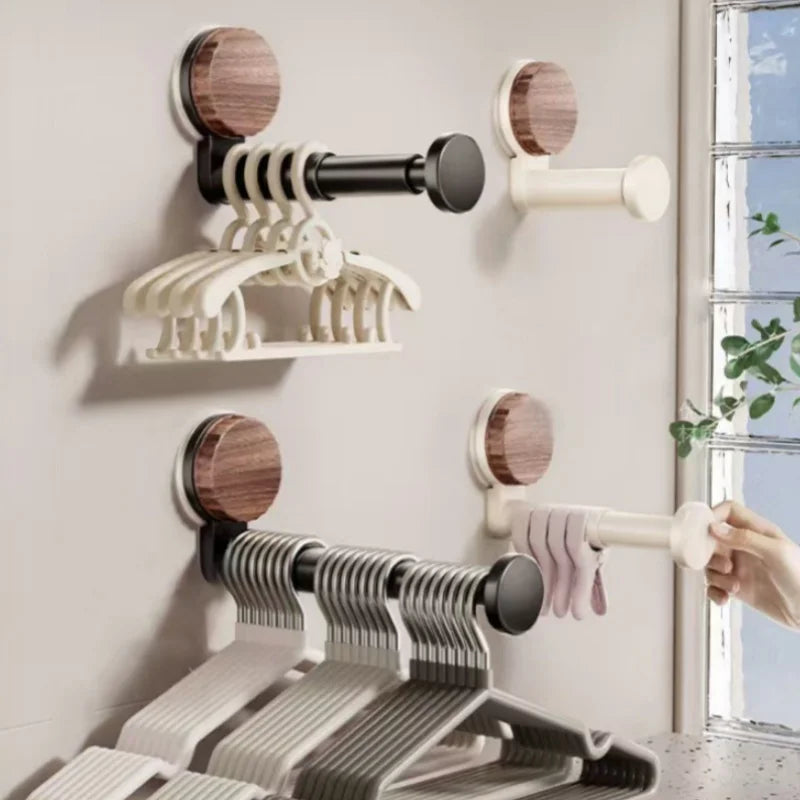 Hanger Organizer Stacker – Suction Cup Extendable Garment Rack Hanger Organizer Rack Babs