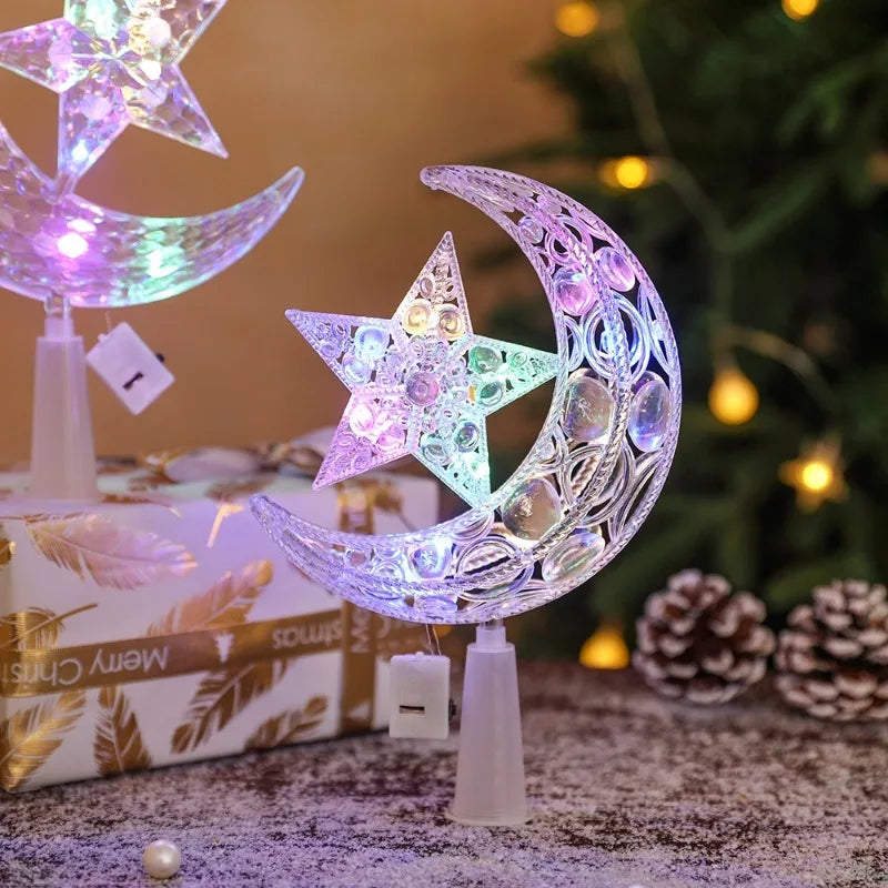 LED Star Christmas Tree Topper – Colorful Xmas Light Decoration Christmas Tree Topper Babs