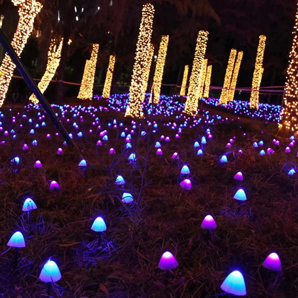 Mushroom Solar Pathway Lights – Waterproof LED Garden Stake Lamps Solar Garden Lights Babs