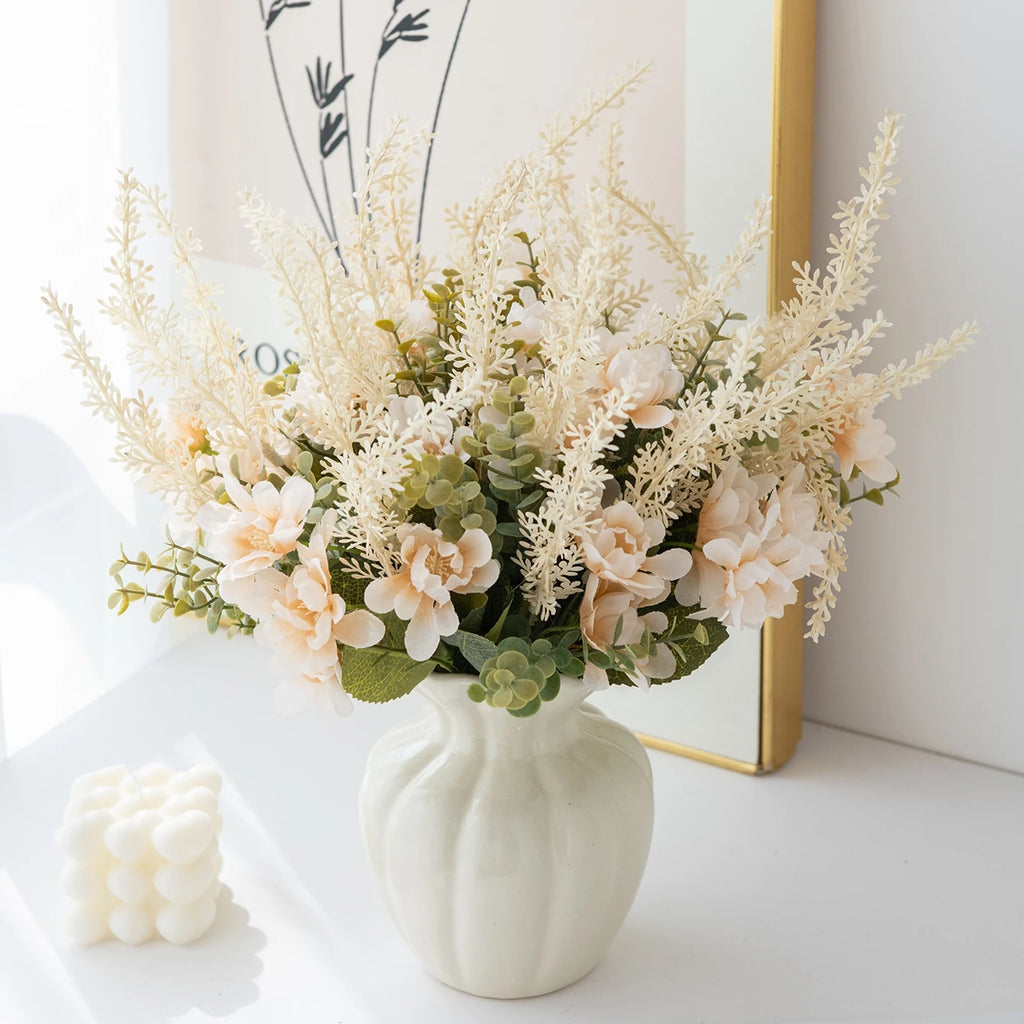 Silk Artificial Chrysanthemum Bouquet – Wedding & Home Décor Artificial Flower Bouquet Babs