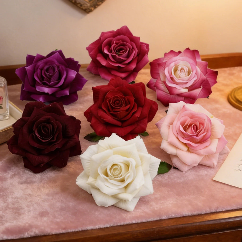 Silk Rose Heads 5/10pcs – DIY Wedding & Home Décor Flowers Artificial Silk Flowers Babs