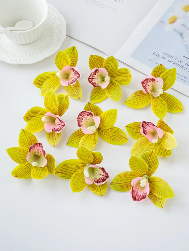 20/40PCS Silk Orchid Artificial Flowers – Wedding & Home Decor Artificial Silk Flowers Babs Color 2 40 pcs