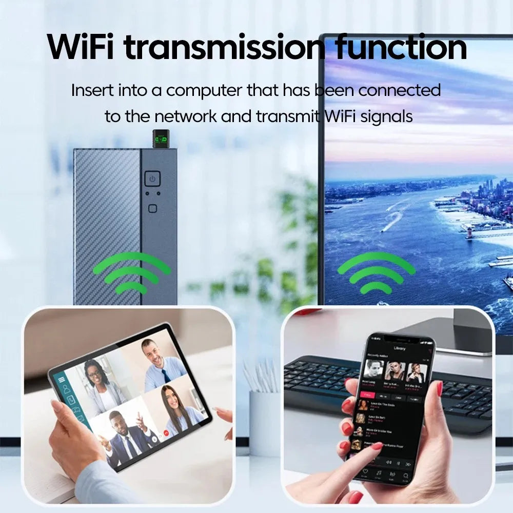 KEBIDUMEI AX900 WiFi 6 USB Dongle Dual Band + Bluetooth 5.4 USB WiFi Adapter Babs
