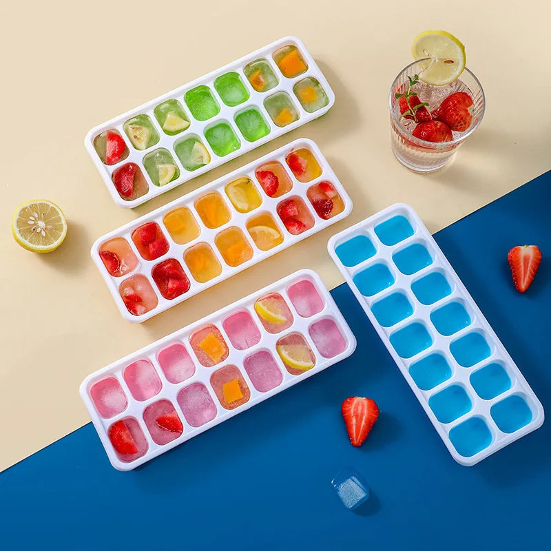 14-Grid Silicone Ice Cube Mold with Lid – Popsicle Maker Ice Cube Mold Babs