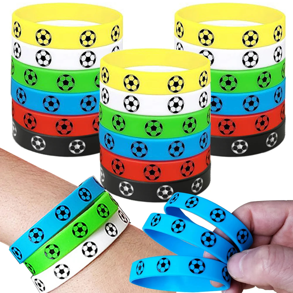 Soccer Silicone Wristbands 6-42 Pcs | Party Favors & Events Silicone Wristbands Babs