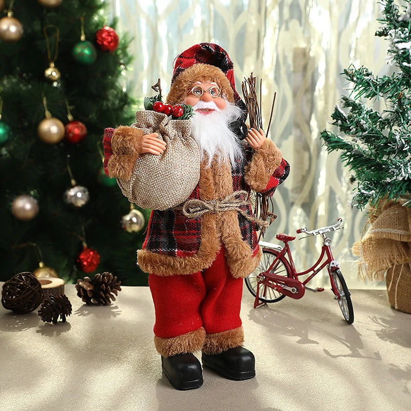 Standing Santa Claus Figurine – Christmas Statue & Xmas Decor Christmas Figurine Babs