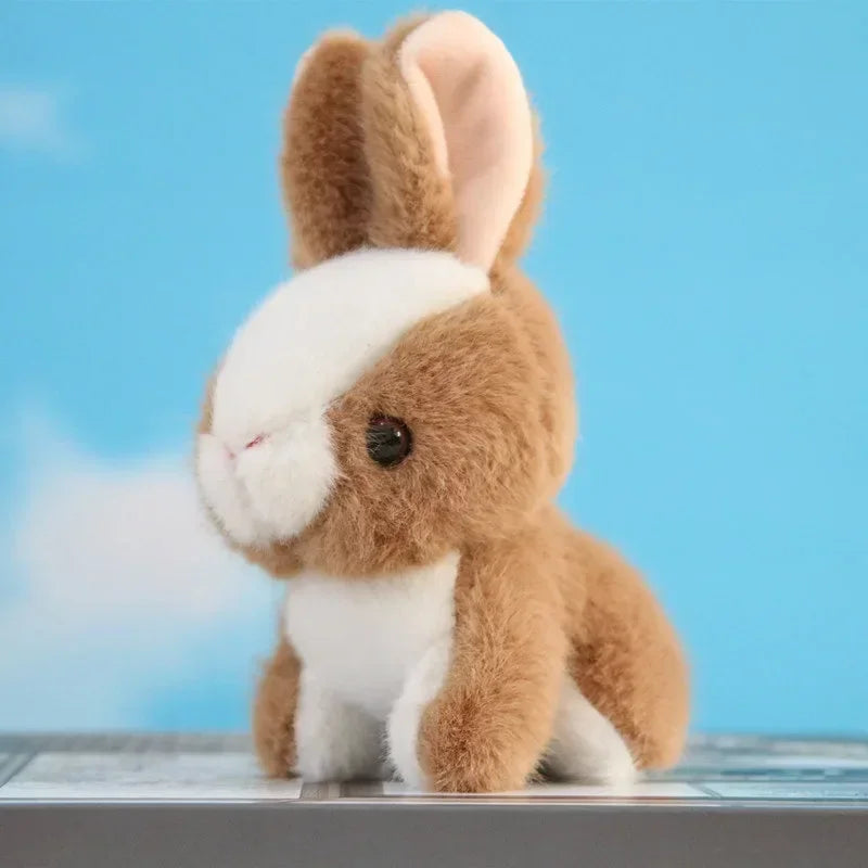 Plush Rabbit Keychain Pendant – Cute Bunny Bag Charm Gift Plush Keychain Pendant Babs 1pcs Brown