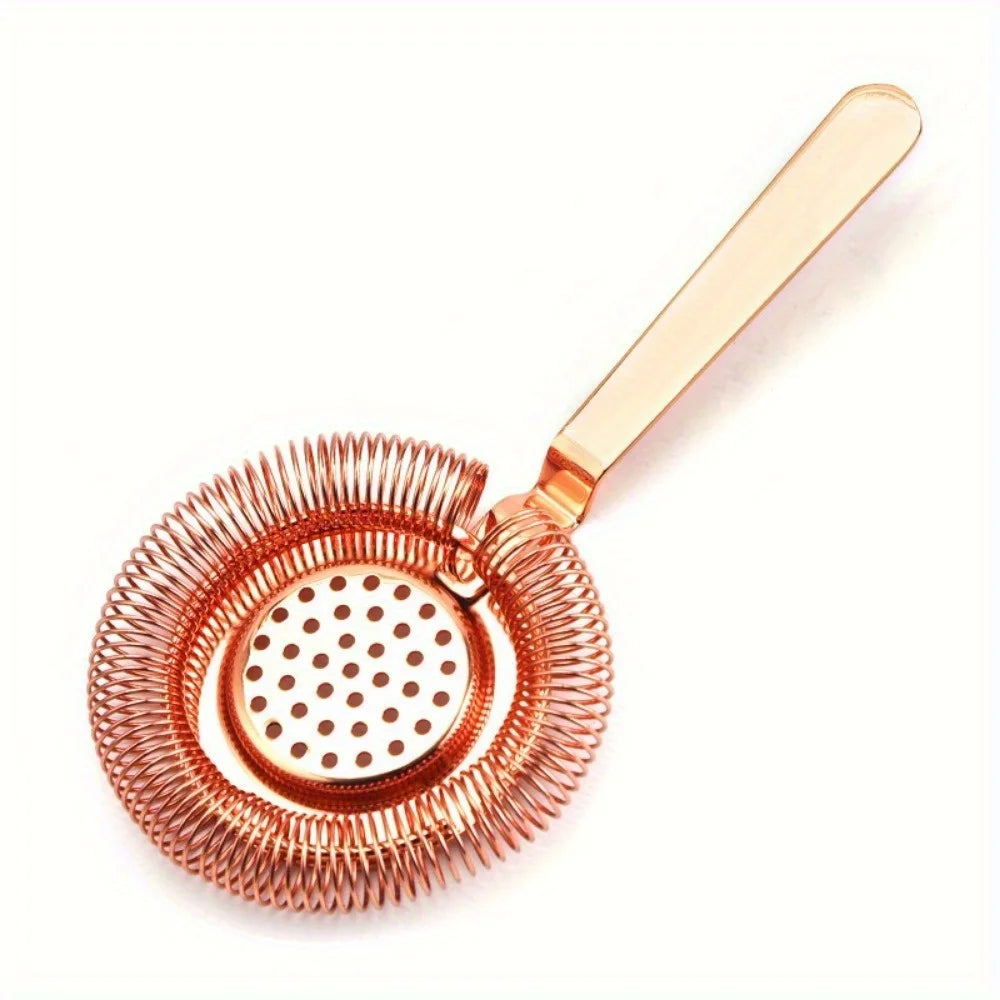 304 Stainless Steel Cocktail Strainer – Bar Tool Strainer Cocktail Bar Strainer Babs Rose gold