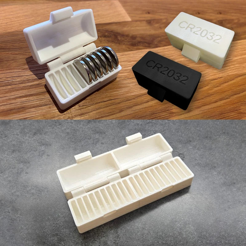 CR2032 CR2025 Battery Storage Box – 10/20-Hole Portable Holder Battery Storage Box Babs