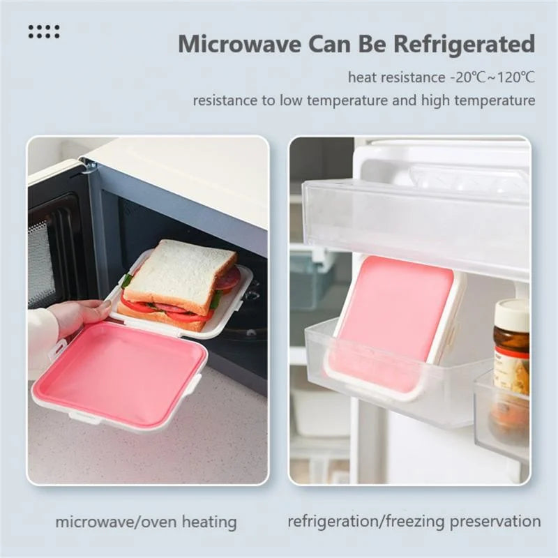 Silicone Sandwich Lunch Box – Reusable & Microwave-Safe Silicone Lunch Box Babs