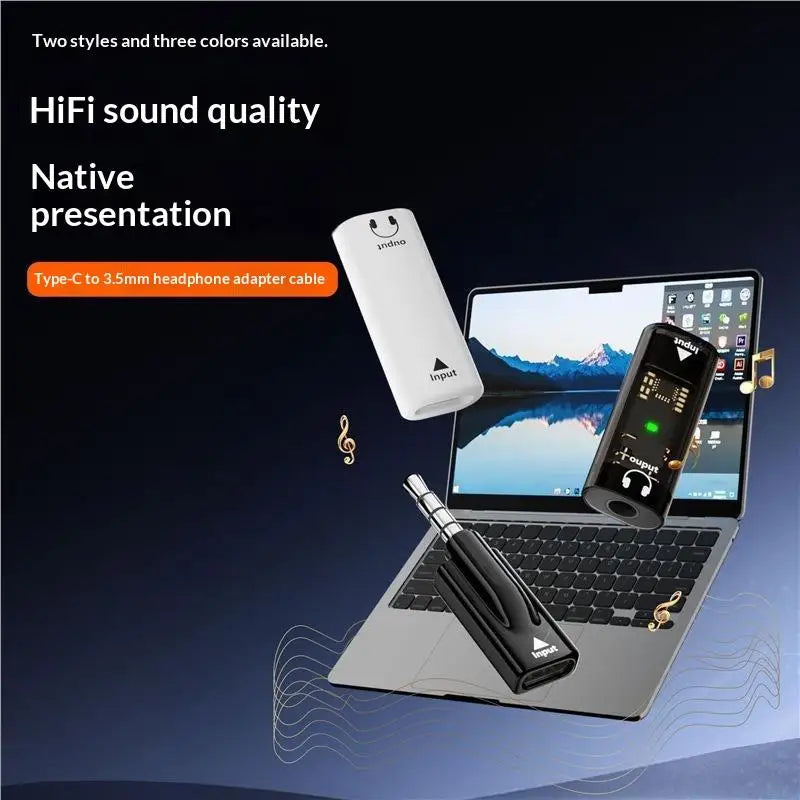 USB-C to 3.5mm Headphone Adapter | HiFi Audio, Plug & Play Audio Adapter Babs