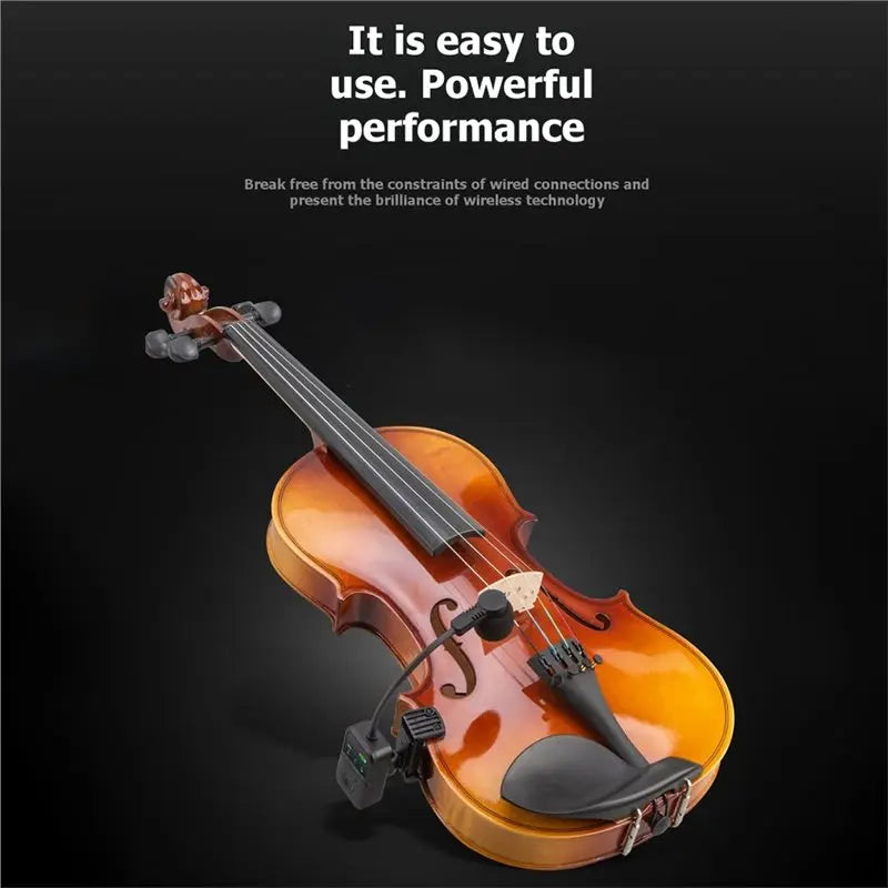 2.4G Wireless Violin Microphone System – 30M Clip Transmitter Wireless Instrument Microphone Babs