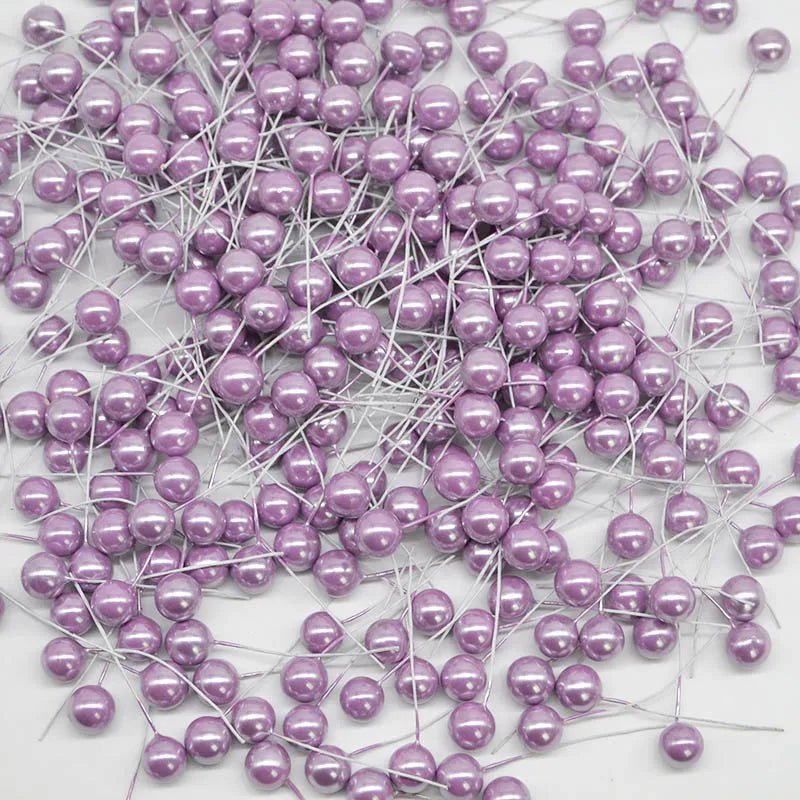 Pearl Stamens Artificial Berries for DIY Wreaths & Floral Décor Artificial Floral Picks Babs 012 100pcs